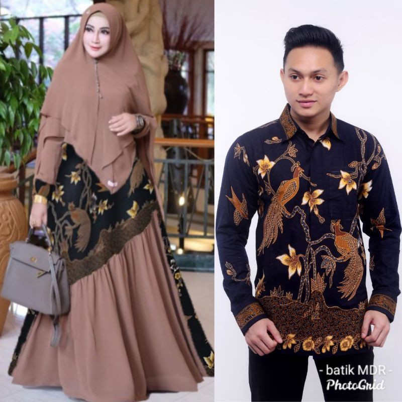 ผ้าบาติก COUPLE SANJAYA / SARIMBIT GAMIS Superior JAYA / SET HIJAB SYAR'I L XL XXL