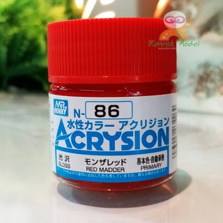 สีสูตรน้ำ Acrysion N86 RED MADDER (Gloss) 10ml