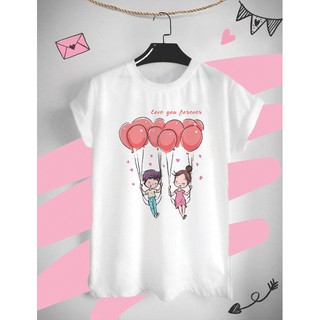 เสื้อยืดสกรีนลายวาเลนไทน์ Happy Valentine Day