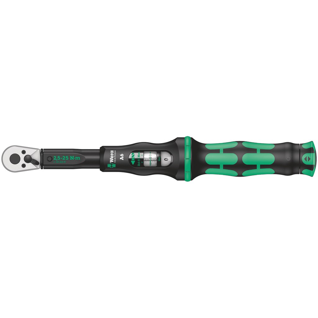 Wera Click-Torque A6, Torque wrench 1/4" Hex 2,5 - 25 Nm