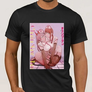 Daily-T [S-5XL] ( Chainsaw Man ) เสื้อยืด ผ้าฝ้าย พิมพ์ลาย Power Blood Fiend Makima Control Devil สําหรับผู้ชาย