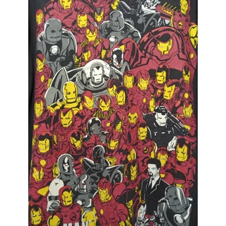 เสื้อยืด มือสอง ลายการ์ตูน หนัง งานป้าย MARVELป้ายดำ IRON MAN XL อก 46