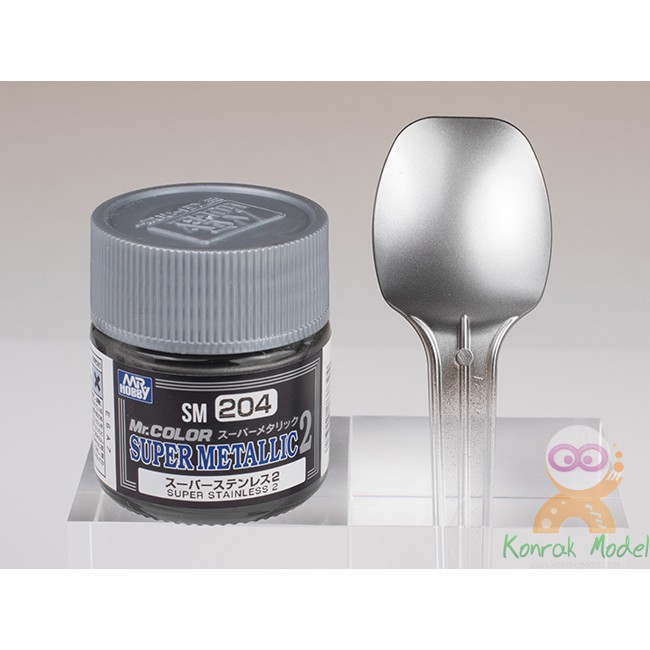 สีโลหะสูตรทินเนอร์ SM204 SUPER STAINLESS2 10ML