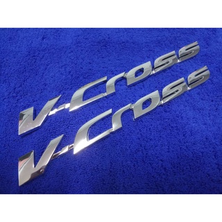 โลโก้ V-Cross สีชุป ( รุ่น ISUZU D-MAX 2012-2019 ) แพ็คคู่ 2ชิ้น