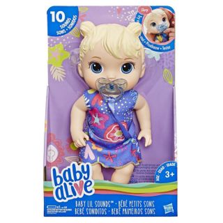 Baby Alive Baby Lil Sounds Blonde Hair Baby Doll ตุ๊กตาเบบี้อะไลพ์