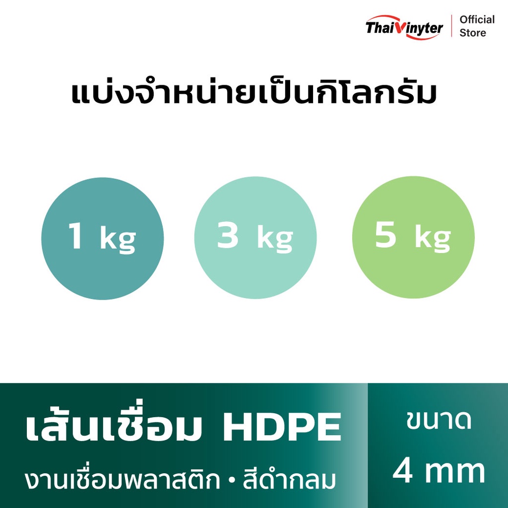 เส้นเชื่อม HDPE กลมสีดำ ขนาด 4 mm ลวดเชื่อมพลาสติก เส้นเชื่อมพลาสติก ราคา ถูกที่สุด ดีลบีเคเค แกลเลอรีภาพที่ 2