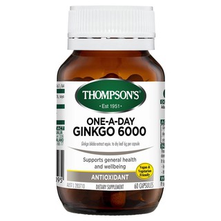 Thompsons One-A-Day Ginkgo 6000mg 60 Capsules