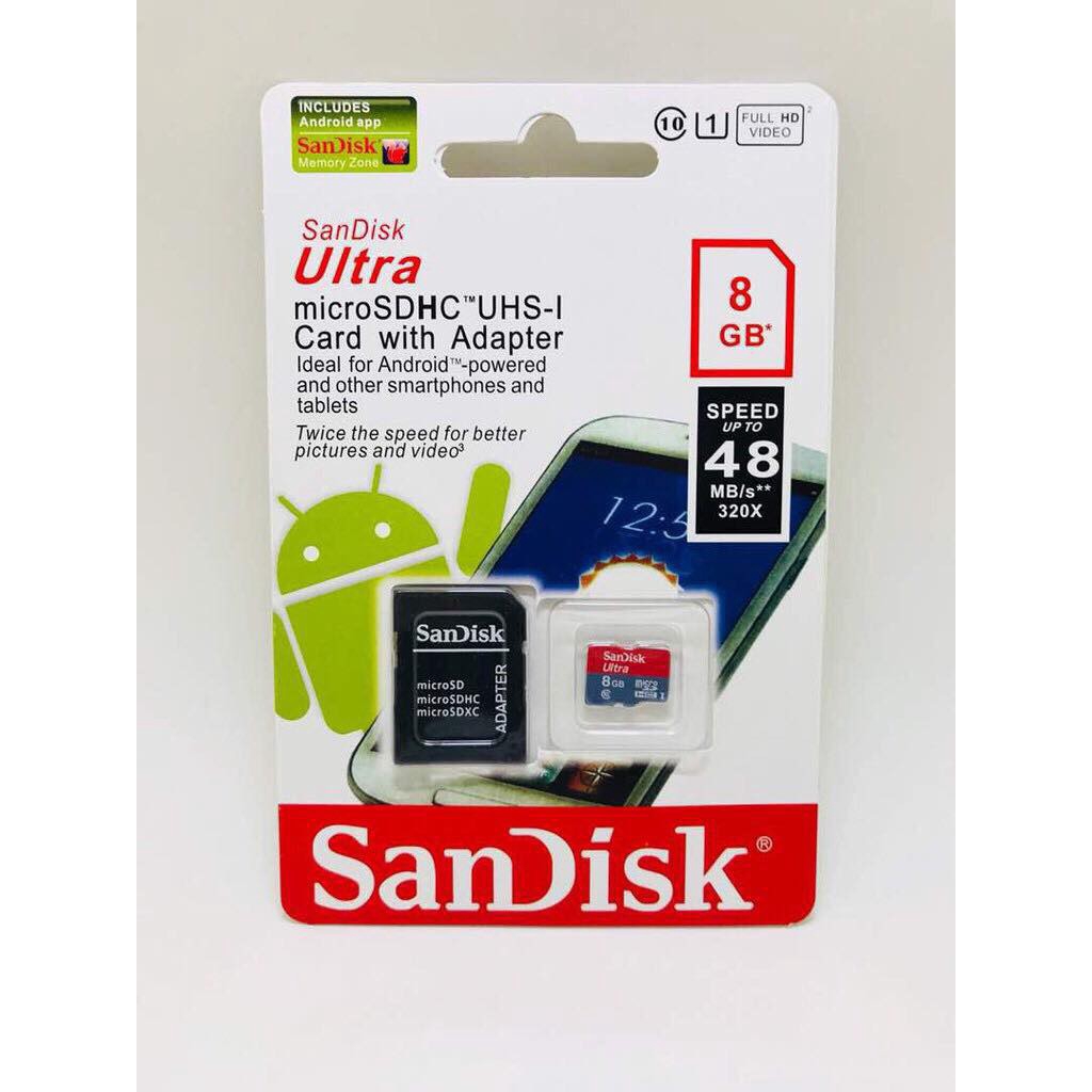 Fast Sync Sandisk Ultra 8gb 16gb 32gb 64gb 128gb Class 10 Micro Sd San Disk Memory Card Oem With Adapter Shopee Thailand