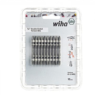 Wiha ดอกไขควงแม่เหล็กปากแฉก 2 หัว No.37003 PH2 x 65มม. แพ็ค 10 ดอก มาตรฐานเยอรมัน