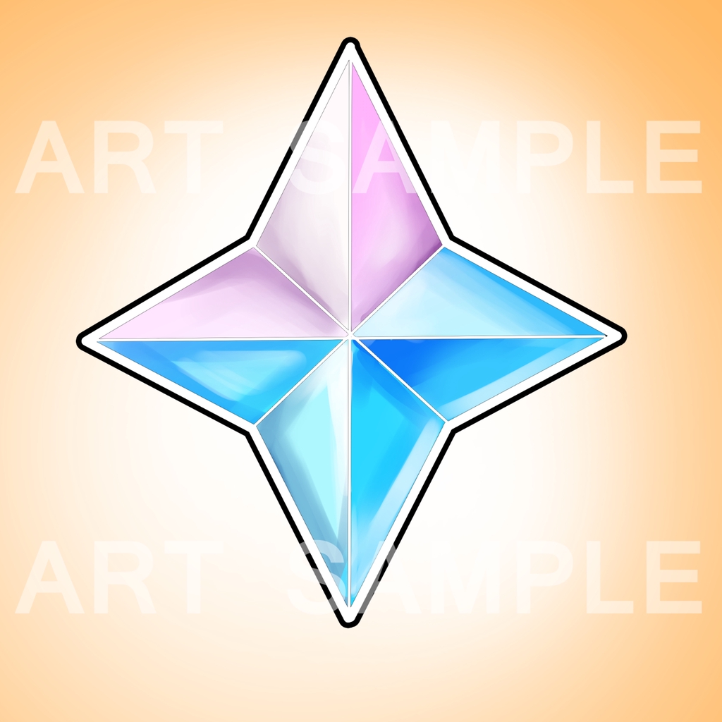 GenShin Impact Primogem สติ๊กเกอร์ 2 ชิ้น GenShin Impact Sticker สำหรับตกแต่ง สติ๊กเกอร์ เกมเกนชิน