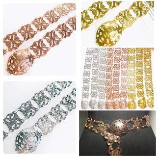 Vintage Jewelry เข็มขัดชุดไทย สีนาค เข็มขัดแฟชั่นสีทอง สีเงินมีสามสีให้เลือก