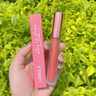 Lameila silky lip glaze NO.1029ลิปเนื้อกำมะหยี่ เนื้อซอฟท์แมท ละมุนปาก สีสวย ติดทน ปากไม่แห้ง ลาเมล่า Silky Lip Glaze