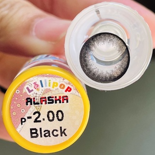 Alaska Black Lopllipop Contact lens บิ๊กอายส์ สีดำ คอนแทคเลนส์ สายตาสั้น ค่าสายตา สายตา -0.50 -2.00 -2.50 แฟชั่น มินิ