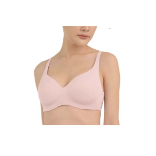 Presea by wacoal บราไร้โครง Wireless bra ตกแต่งผ้าลูกไม้ด้านหลัง สีชมพูอ่อน MA1514