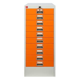 File cabinet CABINET 10 DRAWERS LUCKY WORLD ORANGE Office furniture Home &amp; Furniture ตู้เอกสาร ตู้ลิ้นชักเหล็ก 10 ลิ้นชั