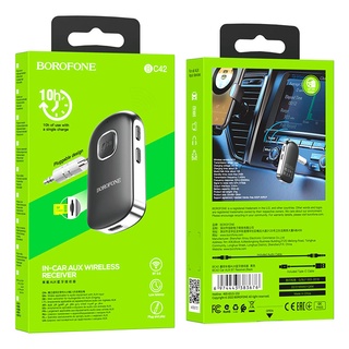 โบโรโฟน BC42อะแดปเตอร์บลูทูธไร้สายรถยนต์,ตัวรับสัญญาณ AUX บลูทูธแจ็ค3.5มม. บลูทูธ5.0สำหรับฟังเพลงในรถยนต์หูฟัง Aux แฮนด์