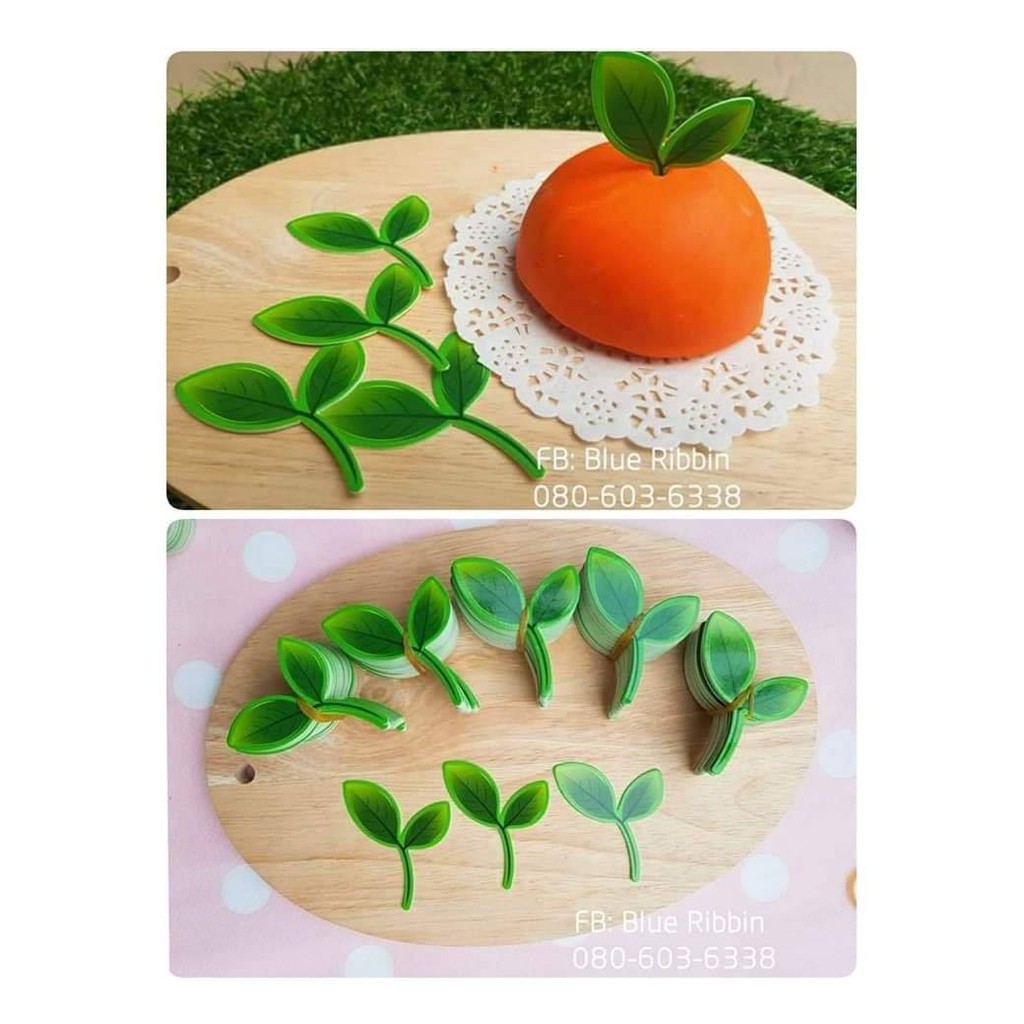 กระดาษ ใบส้ม 100​ ใบ ใบส้มตกแต่งเค้กส้ม กระดาษฟู้ดเกรด