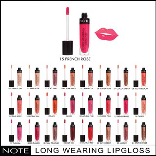 NOTE COSMETICS LONG WEARING LIPGLOSS 15 FRENCH ROSE