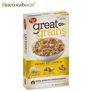 โพสท์ เกรท เกรน บานานา นัท ครันช์ 439 ก. Post Great Grains Banana Nut Crunch 439 g.