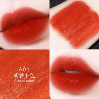 Q.21 HLLRลิปสติก 3.2g สีพีช แดงก่ำแดง ส้ม อิฐ เพิ่มความชุ่มชื้นเครื่องสำอาง Lipstick-9019 Q.21