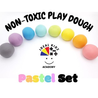 แป้งโดว์โฮมเมด ปลอดสารพิษ ชุดสีพาสเทล Pastel Set: Non-Toxic Play dough by Ideal Kidz