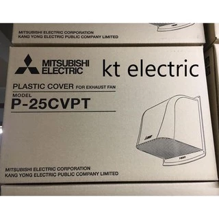 MITSUBISHI P-20CVPT / P-25CVPT ฝาครอบภายนอก แบบพลาสติก สำหรับพัดลมระบายอากาศ ติดวงกบ ใบพัด 8" / 10"