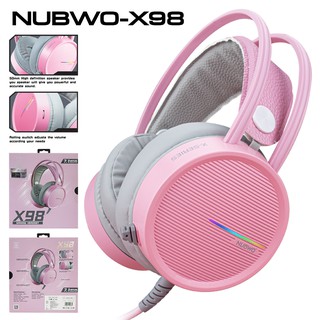 หูฟังเกมมิ่ง NUBWO X98 Pink Edition Gaming Headset (7.1) Virtual Surround (ประกัน 2 ปี)