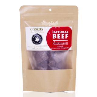 DOGKERY Beef Munchy เนื้อวัวอบแห้ง ขนมสำหรับสุนัขภูมิแพ้ และคุมน้ำหนัก (60g)