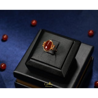 925 Sterling Silver Ring แหวนเงินแท้ x Carnelian