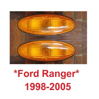 เลนส์ส้ม ไฟแก้ม ไฟข้างรถ Ford Courier ranger 1998 - 2005 ฟอร์ด คูเรีย ฟอร์ดเรนเจอร์ ไฟเลี้ยวข้าง พร้อมขั้วและหลอดไฟ ไฟ