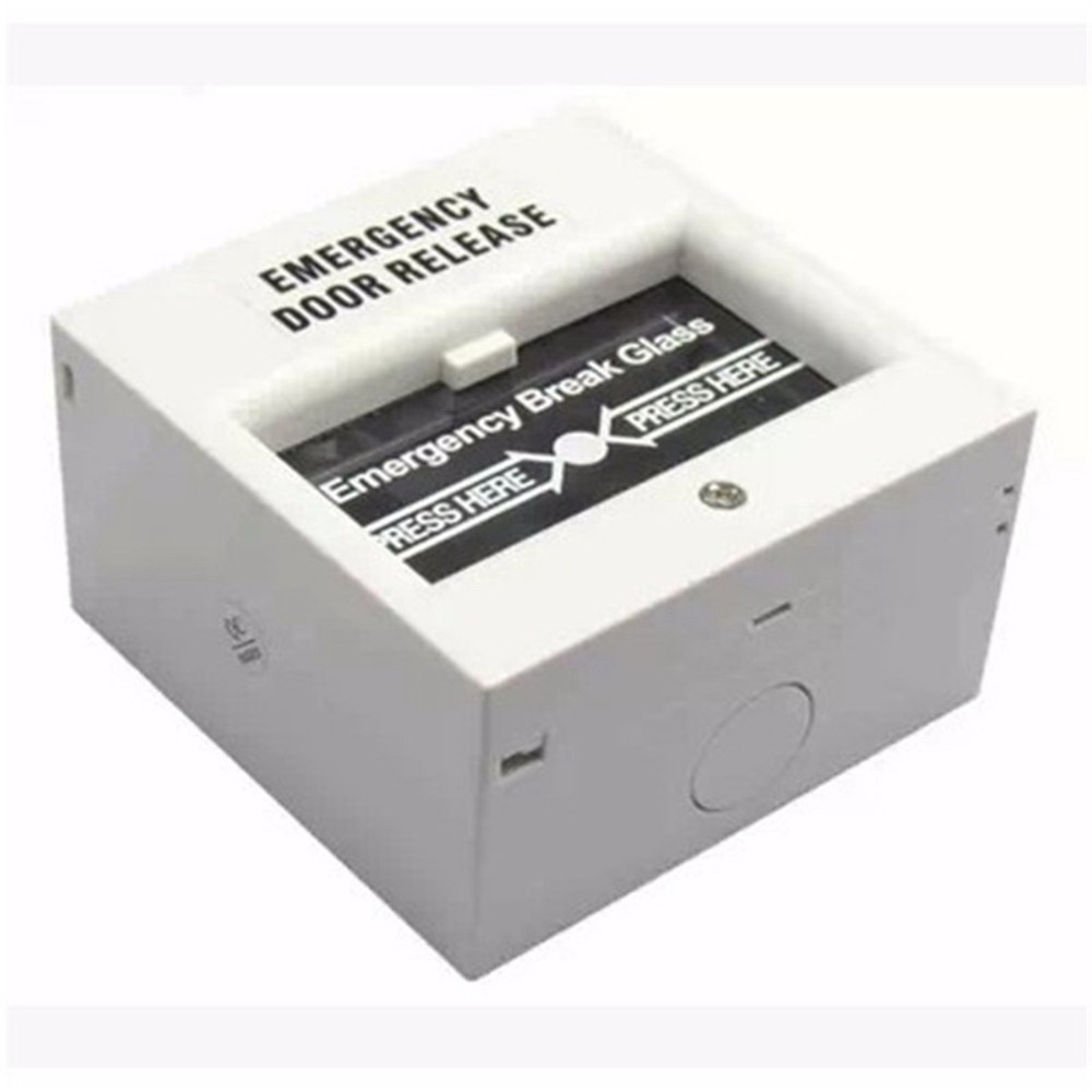 Emergency Door Release" Break Glass