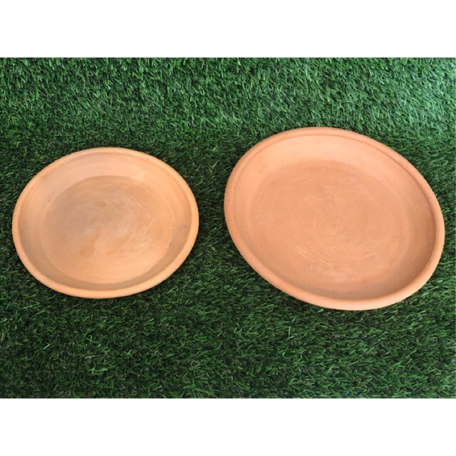 จานรองกระถางดินเผา ขนาด5, 8, 10, 11, 12นิ้ว