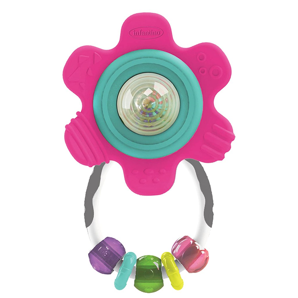 Infantino : Spin & Rattle Teether – ของเล่นเสริมพัฒนาการ ยางกัด ดอกไม้