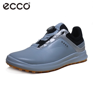 ECCO 2022ใหม่ รองเท้ากอล์ฟผู้ชาย BOAลูกบิดล็อค  รองเท้าผ้าใบ กันน้ํา 100804