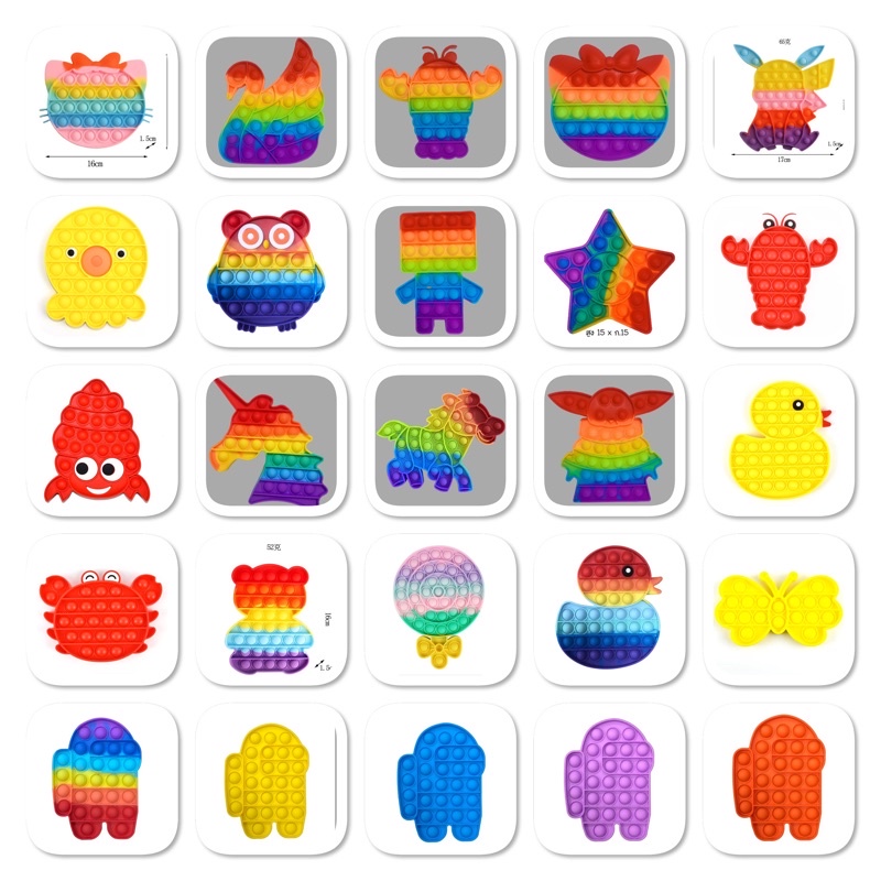 พร้อมส่งในไทย push pop it fidget ป๊อปอิท ของเล่นเสริมพัฒนาการ ของเล่นเด็ก