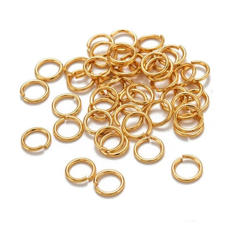 ห่วงสแตนเลส ชุบทองสีทอง 14k ขนาด 3-8 มม. สําหรับเครื่องประดับ Diy เครื่องประดับงานแฮนด์เมด (พร้อมจัดส่งในไทย)