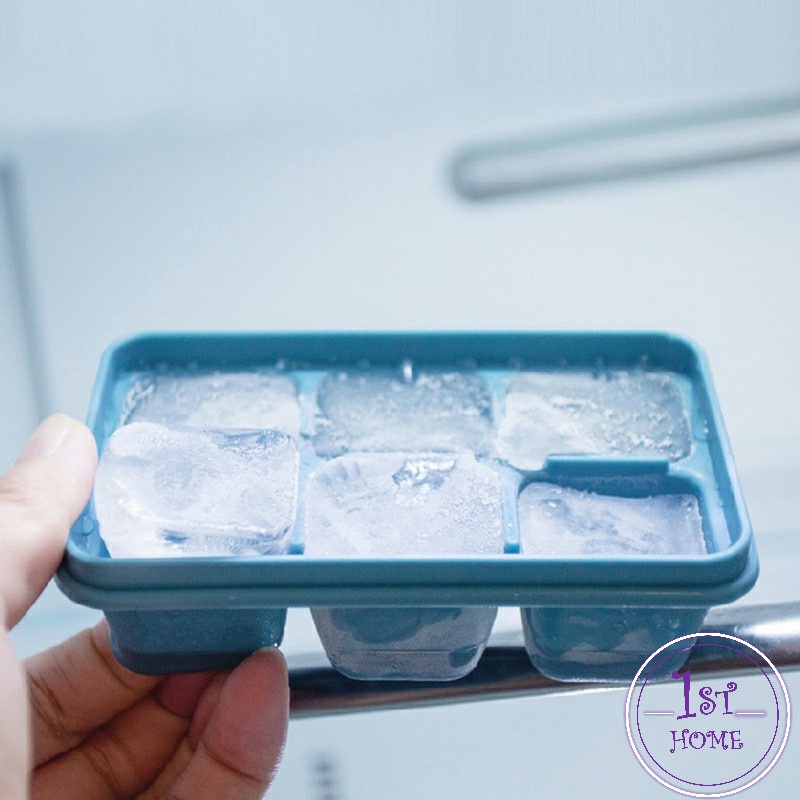 แม่พิมพ์น้ำแข็งก้อน พร้อมฝา  ฝาปิด 6 ช่อง Ice tray mould - รูปที่ 4