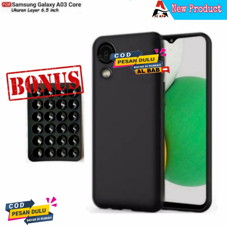 Samsung A03 Core Softcase Matte Camera Protection Case Bonus Octopus Hp