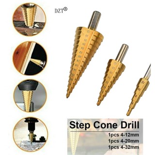 ชุดดอกSTEP DRILL ชุดดอกสว่าน ชุดดอกเจดีย์ 3ชิ้น ดอกสว่านเจาะขยาย 4-32 มม ชุดดดอกสว่านเหล็กทรงกรวยเคลือบไทเทเนียมไฮสปีด