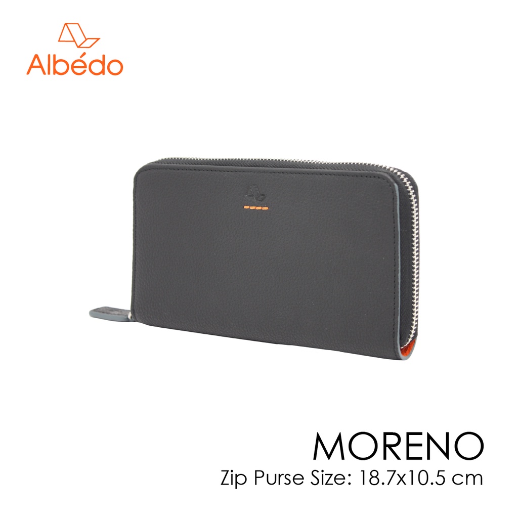 [Albedo] MORENO ZIP PURSE กระเป๋าสตางค์ใบยาว หนังแท้ รุ่น MORENO - MN01299