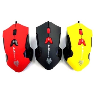 NUBWO Mouse Optical เมาส์เกมมิ่ง รุ่น NM-60 LEDOLF  เมาส์เกมส์แบบ 6 ปุ่ม ทำจากวัสดุอย่างดีออกแบบให้จับกระชับสบายมือ