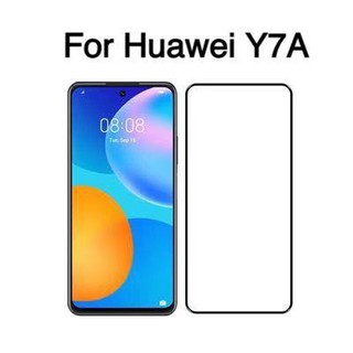 [ส่งจากไทย] ฟิล์มกระจก เต็มจอ กาวเต็มขอบดำ 9H For Huawei Y7A คุณภาพดี ติดง่าย