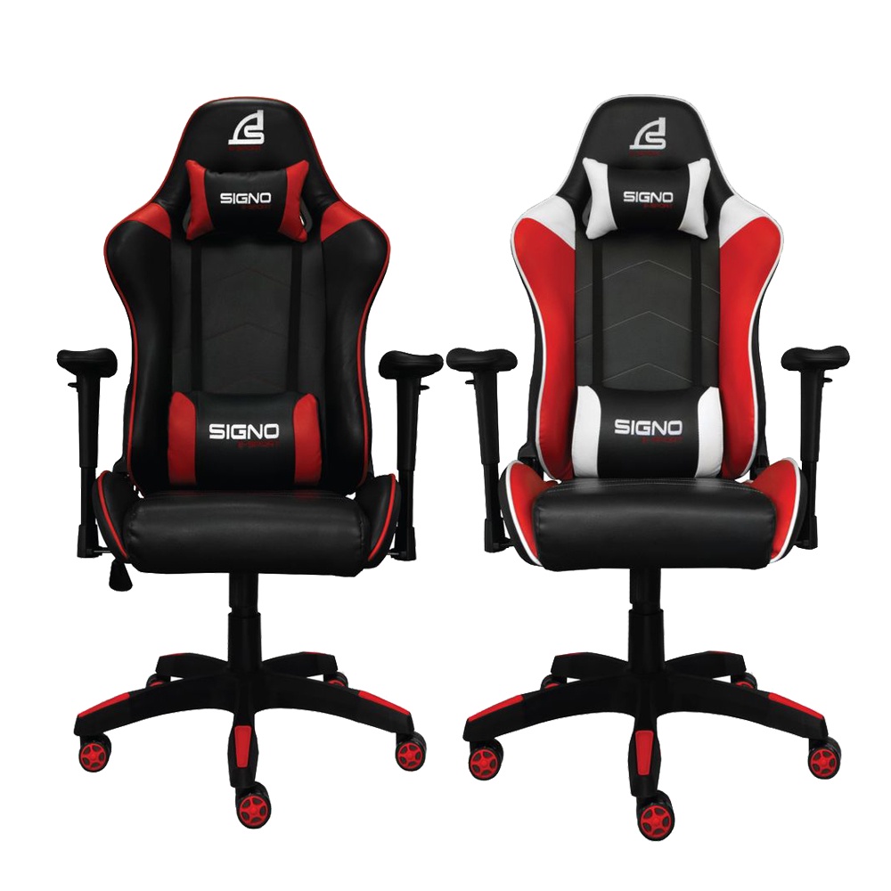 SIGNO E-Sport GC-202 BAROCK Gaming Chair เก้าอี้เกมมิ่ง (รับประกันช่วงล่าง 1 ปี) (Red,White)