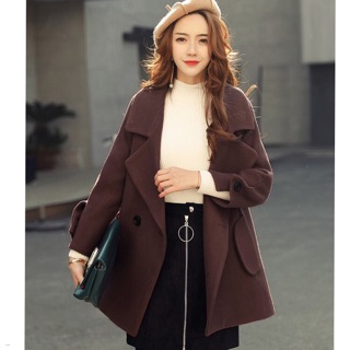 Woolen Coat ของใหม่ มือ1 เสื้อโค้ทขนวูลกันหนาว งานป้าย ผ้าหนางานดี