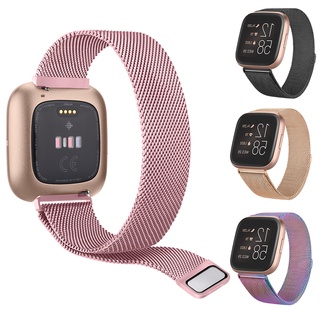 สายนาฬิกาข้อมือโลหะ แบบเปลี่ยน สําหรับ Fitbit Versa 2 Lite Sense Band Wristbands Fitbit Versa 3