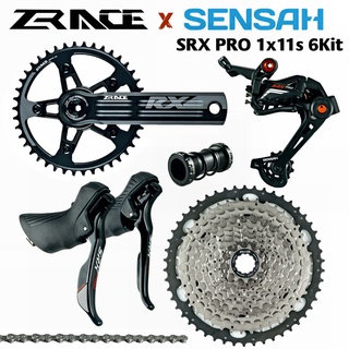 Sensah SRX PRO 1x11 Speed, 11s Road Groupset, R / L Shifter + Rear Derailleurs + ZRACE chainset Cassette, gravel-bikes