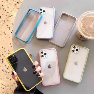 5สี เคสใสหลังแข็งขอบพาสเทลนิ่ม