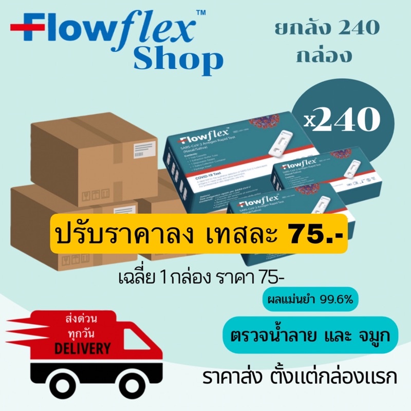Flowflex 2in1 ชุดตรวจATK ตรวจน้ำลาย หรือจมูก ราคาถูกที่สุด เรทราคาส่ง ของแท้ ส่งด่วน ส่งไว ยกลัง 74