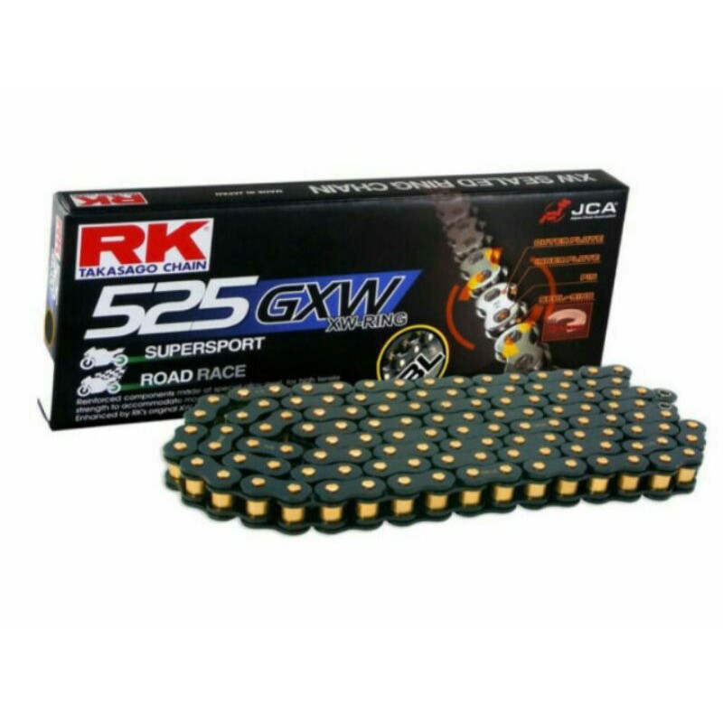 RK 525GXW-120L XW-RING CHAIN สีดํา/GOID