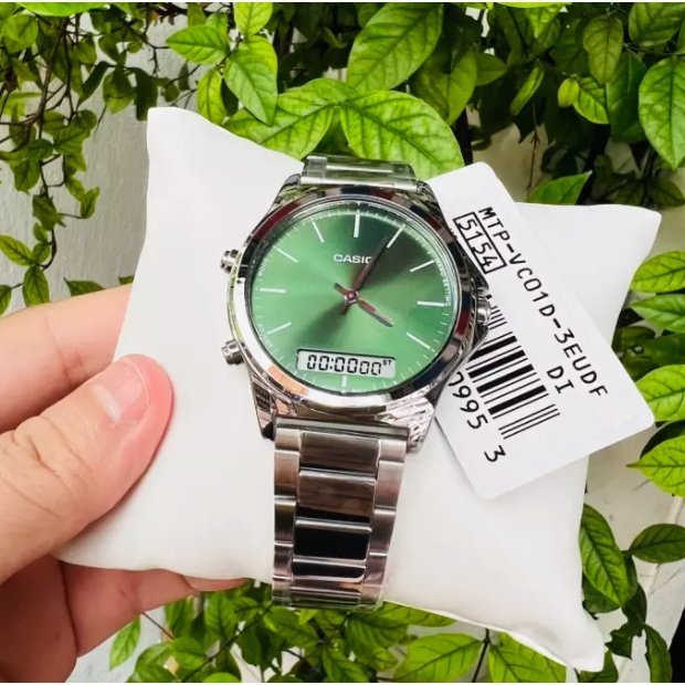 Casio ของแท้ นาฬิกาผู้ชาย สองระบบ เข็มและดิจิตอล MTP-VC01 รุ่น MTP-VC01D, MTP-VC01L/SMILEYTIME